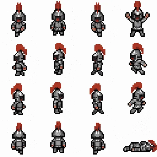 pixel spitesheet 4walk lora